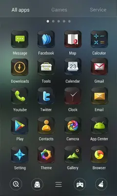 Obsidian Go Launcher Theme android App screenshot 1