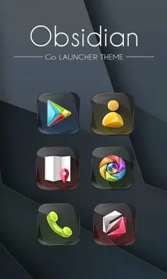 Obsidian Go Launcher Theme android App screenshot 3